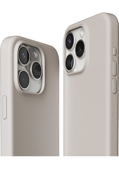 Vonmahlen Apple Uyumlu iPhone 15 Pro Max Magsafe Silikon Kılıf Krem