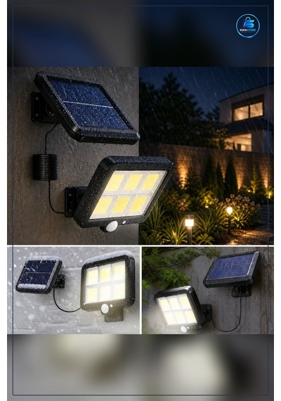 Solar Bahçe Aydınlatması Güneş Panelli Led Kumandalı Hareket Sens