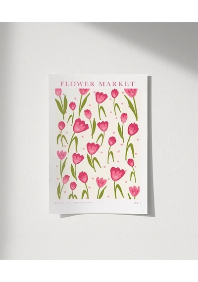 Çerçevesiz Poster Flower Market No 1