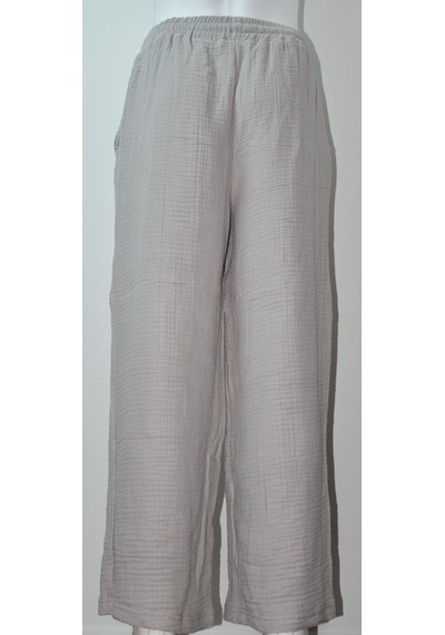 Pantolon Yazlık Müslin Relax Gri