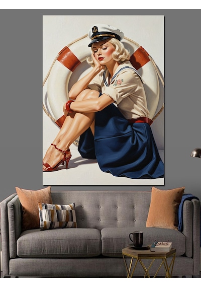 Cankurtaran Can Simidi Retro Dekoratif Kanvas - Mdf Ahşap Tablo