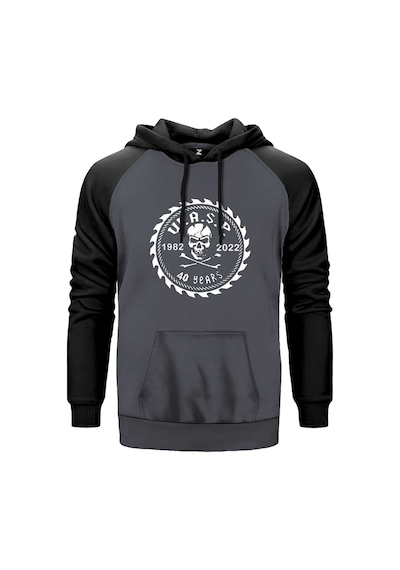 Wasp 40 Years Gri Renk Reglan Kol Sweatshirt Gri