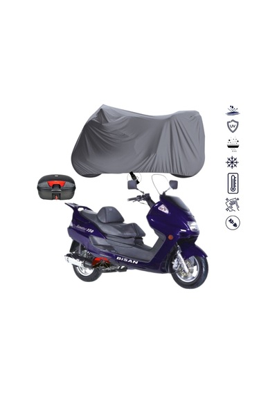 BİSAN SENATOR 150 Arka Çanta Uyumlu Motosiklet Branda Su Geçirmez Motor Branda