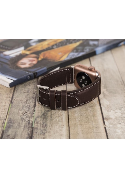 Bouletta Apple Watch Uyumlu Deri Kordon 42-44-45mm Nm4-as3 Kahve