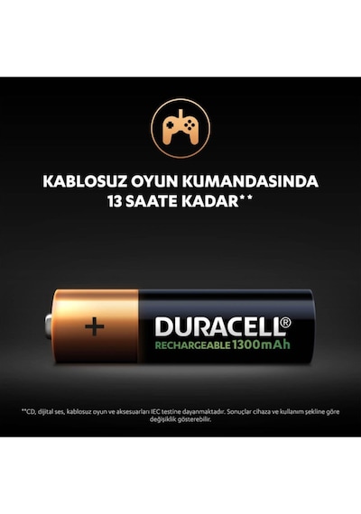 Duracell Şarj Edilebilir Aa 1300 Mah Piller 2 Li Paket