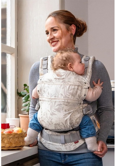 Manduca First Ergonomik Bebek Taşıyıcı 3 Taşıma Pozisyonu, Ayarlanabilir ve Konforlu Portbebe Vanilla Tek Ebat
