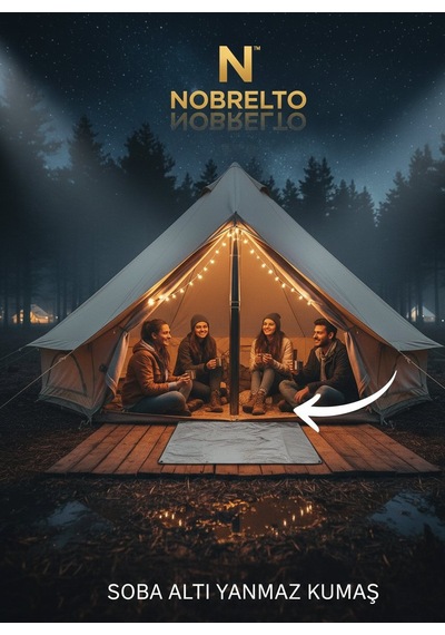 Nobrelto Yanmaz Isı Yalıtım Kumaşı - 70x100 Cm Soba Altı Koruyucu