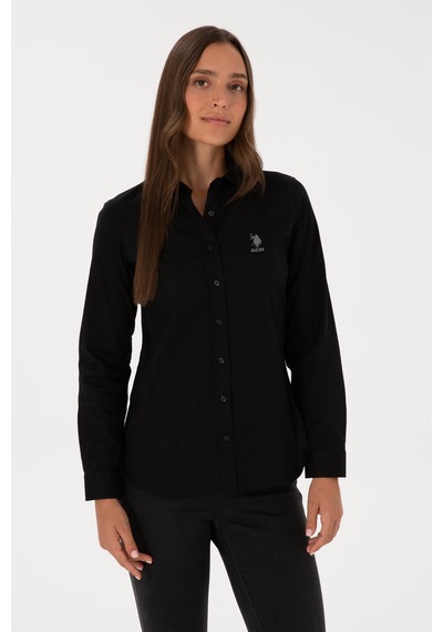 U.s. Polo Assn. Kadın Siyah Gömlek Basic 50307989-vr046 Siyah