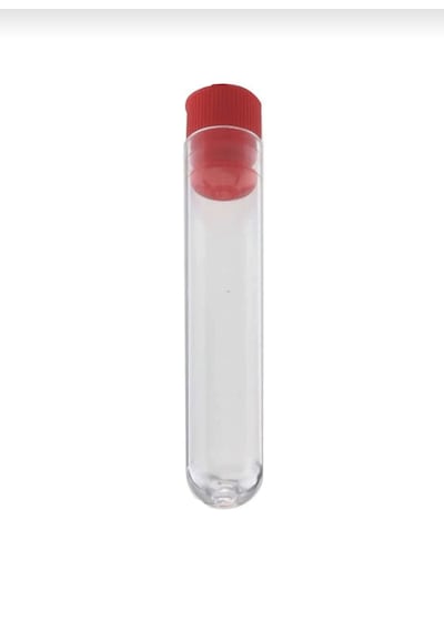 12x75 Mm Deney Tüpü Dibi Yuvarlak Kapaklı 100 Adet