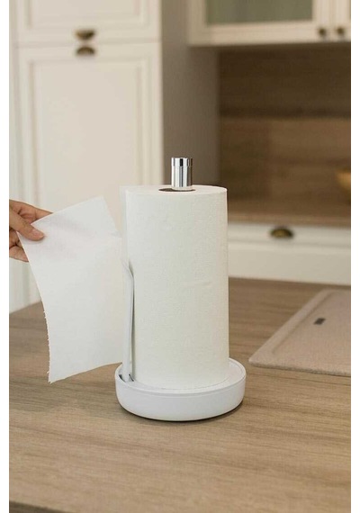 Beige Tezgah Üstü Kağıt Havluluk - Beyaz