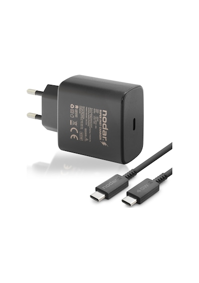 Type-c Pd Hızlı Şarj Seti 45w Type-c Adaptörlü 1 M Pvc Kablolu Siyah Nd1007 Tg 5klfk5h