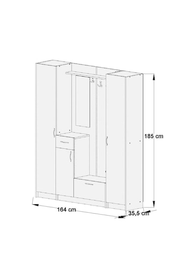 Abre Vm-343637 Beyaz Vestiyer Portmanto Ayakkabılık Diğer