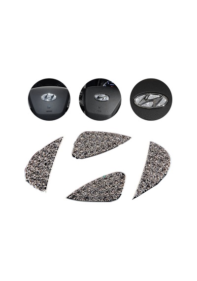 Hyundai Taşlı Direksiyon Logosu Kristal Hyundai Stone Steering