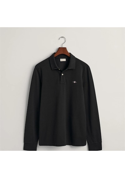 Gant Erkek Siyah Regular Fit Logolu Polo-siyah Siyah