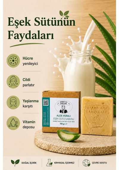 Aloe Veralı Eşek Sütü Sabunu 100 Gr