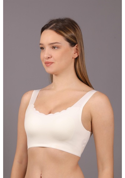 Cotonhause Kadın Lazer Kesim İnce Süngerli Ekru Crop Sütyen C3t3n6o130 001