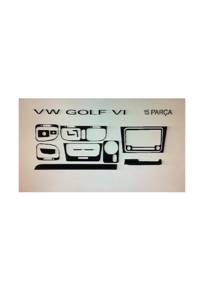 Wv Golf 6 2009-2013 15 Parça Torpido Kaplama Renk Ceviz