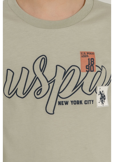 U.s. Polo Assn.%100 Pamuk 2635 Baskılı Uzun Kol Erkek Çocuk Pijama Takımı Yeşil