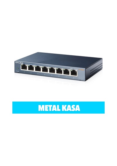 Tp-lınk Tl-sg108, 8 Port, Gigabit, Yönetilemez, Metal Kasa, Masaüstü Switch