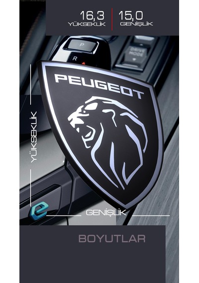 Peugeot Eğimli Yeni Aslan 3d Logo