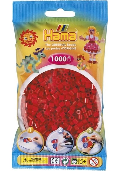1.000'Lik Hama Midi Boncuk - Koyu Kırmızı