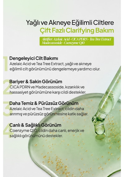 Phlab Akneye Eğilimli Ciltler İçin Cica + Azelaıc Acıd Çift Fazlı Dengeleyici Serum