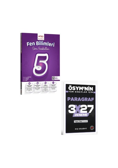 İntro 2027 5. Sınıf Fen Bilimleri Soru Fasikülleri + Evp Akademi Paragraf
