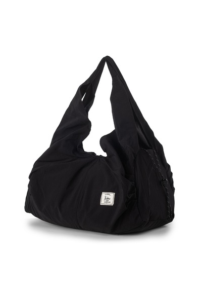 İcone Bag Icone Pliseli Fermuarlı Yoga Çantası, Fitness Çantası, Gym Heybe Görünümlü Pliseli Spor Çantası Siyah