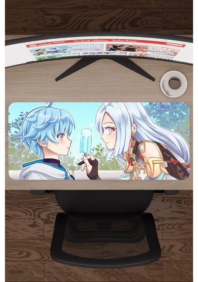 Chongyun Genshin Impact Anime Gacha V5 - 70x30 Xl Gaming Mouse Pad Fare Altlığı