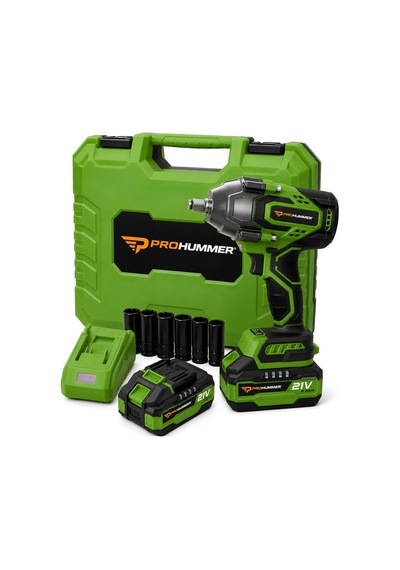 Prohummer Ph349 1100 Nm Çift Akülü Somun Sıkma Seti Yeşil