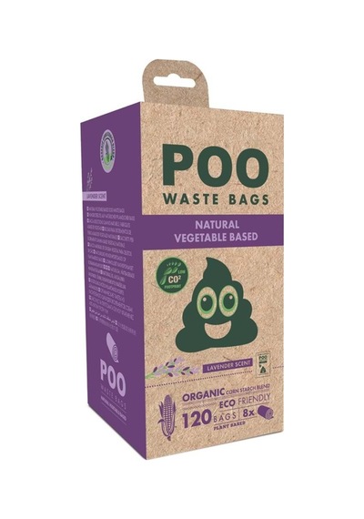 M-pets Poo Dışkı Poşeti 15 Yaprak Lavanta Kokulu 8li Paket
