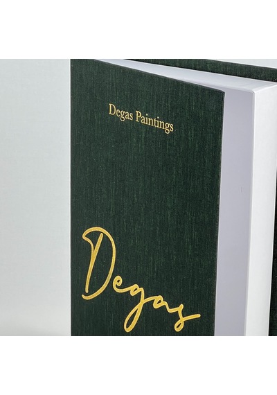 Bak Gel Al Premium Bez Kaplama Kitap Şeklinde Dekoratif Saklama Kutusu - Degas Yeşil