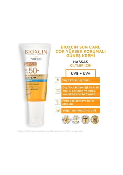 Bioxcin Hassas Ciltler İçin Çok Yüksek Korumalı Güneş Kremi 50 Spf 50 Ml