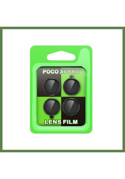 Bezos Poco X6 Pro Uyumlu Raze Metal Kamera Lens - Siyah Hb006 Siyah-