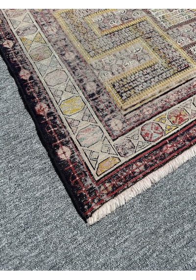El Dokuma Eskitme İran Halısı 205x270 Yün 6 M2 İnce İran Halısı Lacivert