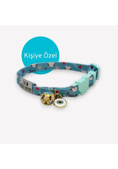 Caramelos Güvenlik Kilit İsimli Kedi Tasması-sallanmayan Mkm