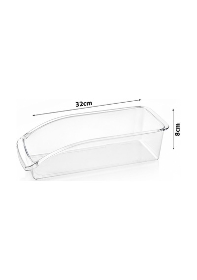 Urve Ur-3581 Şeffaf Mika Modüler Çok Amaçlı Organizer 32x8 Cm- 24'li Paket