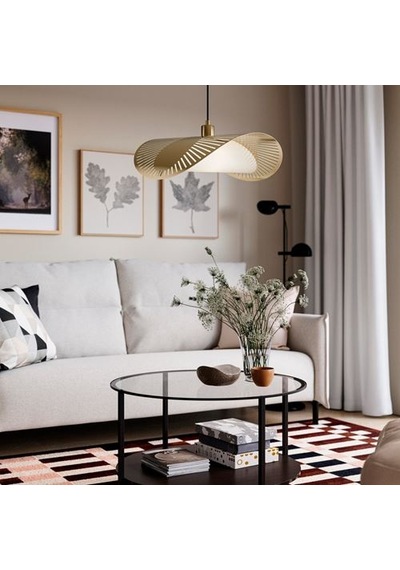 Ikea Kvällsdopp Sarkıt Lamba Abajur Başlığı, Pirinç Rengi, 52 Cm Çok Renkli