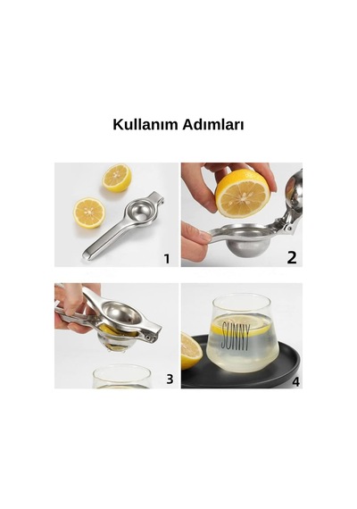 Paslanmaz Çelik Limon Sıkacağı Büyük Boy Metal Narenciye Presi Limon & Portakal Sıkacağı Paslanm Diğer