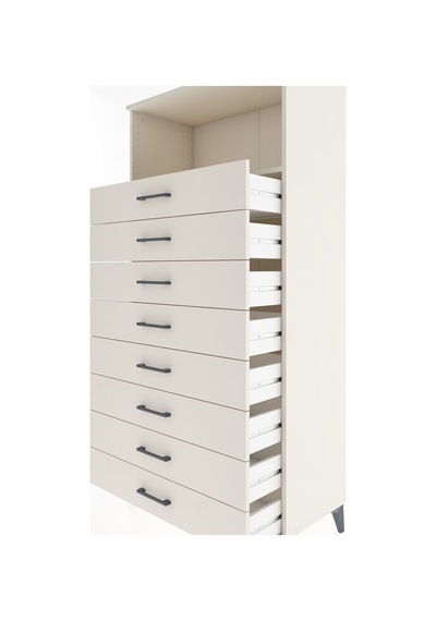 Hyperion Dolap Tek Raflı 8 Çekmeceli 88x44x182 Aytaşı-aytaşı Aytaşı