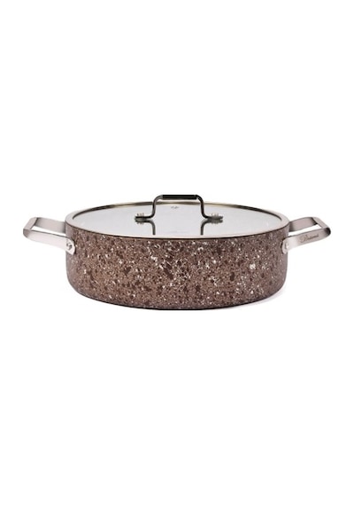 Brioni Stone-age Terra 26 Cm Çizilmez Yanmaz Yapışmaz İndüksiyonlu Basık Tencere Kahverengi