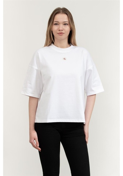 Calvin Klein Bayan T Shirt Lv047d204g Yaa Beyaz Beyaz