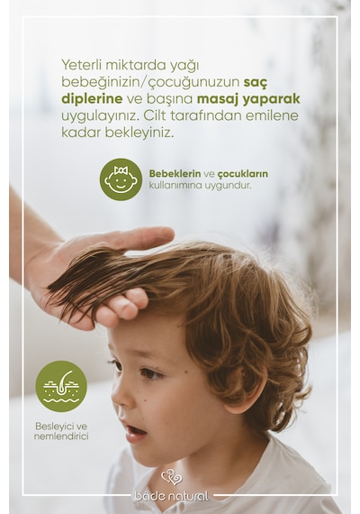 Bade Natural Bebek Konak Karşıtı Kuru Saç Derisi Doğal Bakım Yağı