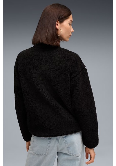 Puma Ess Elevated Half-zip Kadın Sweatshirt Siyah