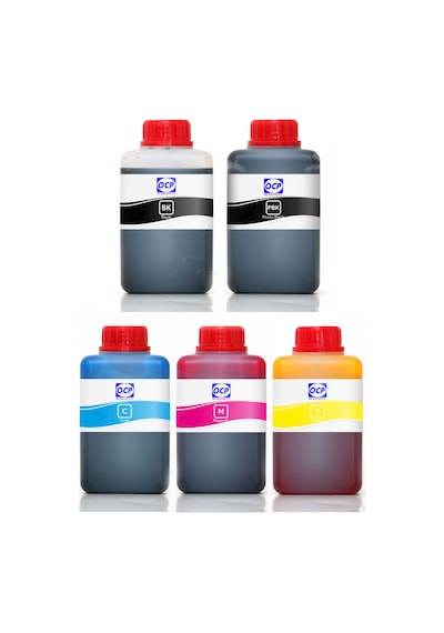 OCP Epson EcoTank ET 7700 Uyumlu Yazıcı Mürekkep Seti 500ml 5 Renk