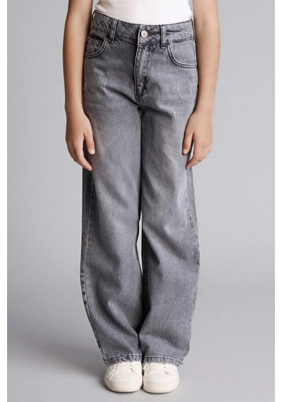 Defacto Straıght Wıde Jean Pantolon Kız Çocuk G9536a826spnm55 Gri-nm55