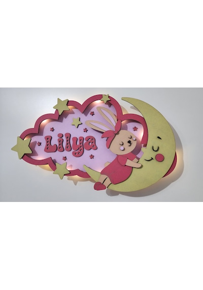 Tavşan Bebek Odası Kapı Süsü Gün Işığı