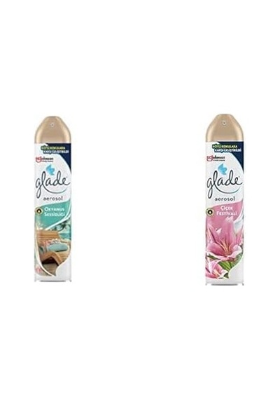 Aerosol Okyanus Sessizliği Oda Kokusu 300 Ml 1 X 300 Ml Ve Glade Aerosol Çiçek Festivali Oda Kokusu 300 Ml 1 X 300 Ml Diğer