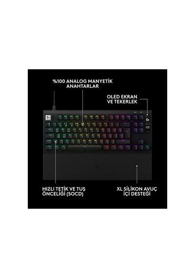 Logıtech G Pro X2 Rapid Tkl Kablolu Oyuncu Klavyesi Analog - Us Layout Siyah