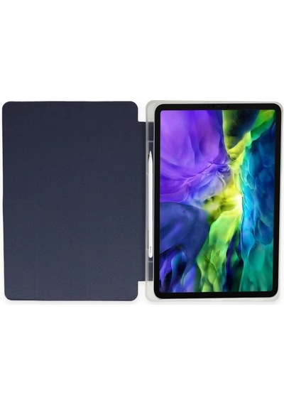 iPad Uyumlu  Pro 12.9 2021 Kılıf Kalemlikli Mars Tablet Kılıfı - Lacivert - Yluh-855093